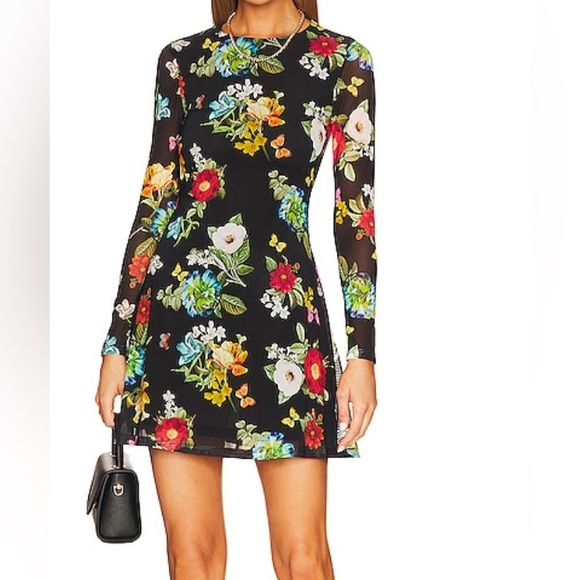 Alice and Olivia Delora Flare Mini Dress - Picture 1 of 3